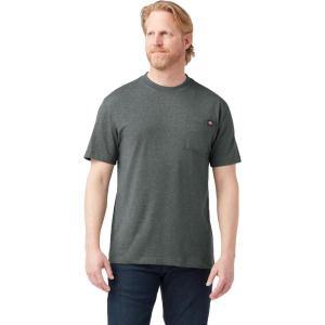 imageDickies Mens Big ampamp Tall Heavyweight Crew Neck Short Sleeve Tee BigTallHunter Green Heather