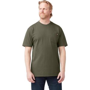 imageDickies Mens Big ampamp Tall Heavyweight Crew Neck Short Sleeve Tee BigTallMilitary Green