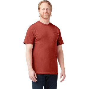 imageDickies Mens Big ampamp Tall Heavyweight Crew Neck Short Sleeve Tee BigTallRustic Red Heather