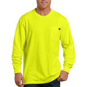 imageDickies Mens Big and Tall Long Sleeve Heavyweight Crew NeckBright Yellow