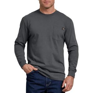 imageDickies Mens Big and Tall Long Sleeve Heavyweight Crew NeckCharcoal