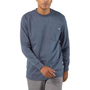 imageDickies Mens Big and Tall Long Sleeve Heavyweight Crew NeckDark Denim Heather
