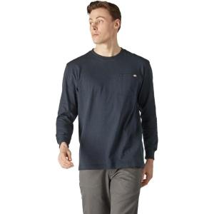 imageDickies Mens Big and Tall Long Sleeve Heavyweight Crew NeckDark Navy