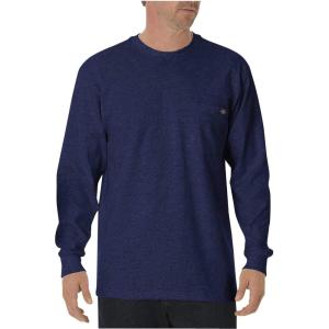 imageDickies Mens Big and Tall Long Sleeve Heavyweight Crew NeckDeep Blue