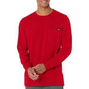 imageDickies Mens Big and Tall Long Sleeve Heavyweight Crew NeckEnglish Red
