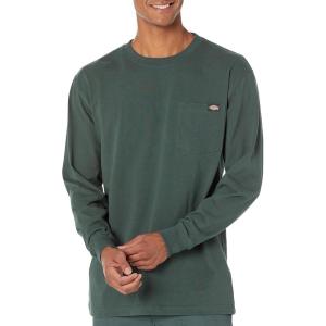 imageDickies Mens Big and Tall Long Sleeve Heavyweight Crew NeckHunter Green
