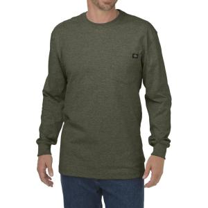 imageDickies Mens Big and Tall Long Sleeve Heavyweight Crew NeckMoss Green
