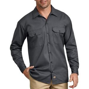 imageDickies Mens Long Sleeve Work ShirtCharcoal V1