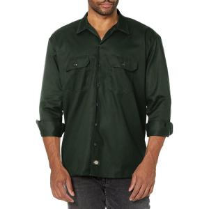 imageDickies Mens Long Sleeve Work ShirtHunter Green V1