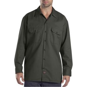 imageDickies Mens Long Sleeve Work ShirtOlive Green