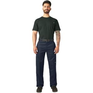 imageDickies Mens Loose Fit Double Knee Work Pants  Durable Twill Utility Trousers for Construction ampamp WarehouseDark Navy