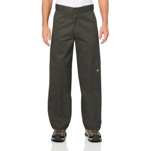 imageDickies Mens Loose Fit Double Knee Work Pants  Durable Twill Utility Trousers for Construction ampamp WarehouseOlive Green