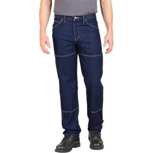 imageDickies Mens Loose Fit Double Knee Work Pants  Durable Twill Utility Trousers for Construction ampamp WarehouseRinsed Indigo Blue