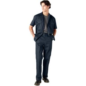 imageDickies Mens Short Sleeve Work Shirt  Durable Twill Button Down Shirts for Men Lightweight Uniform for Daily WearDark Navy