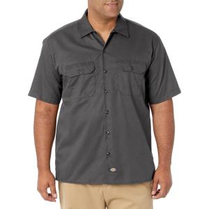 imageDickies Mens Short Sleeve Work Shirt  Durable Twill Button Down Shirts for Men Lightweight Uniform for Daily WearHunter Green