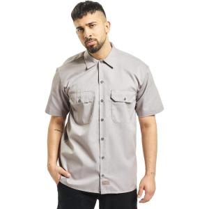 imageDickies Mens Short Sleeve Work Shirt  Durable Twill Button Down Shirts for Men Lightweight Uniform for Daily WearSilver Gray V1