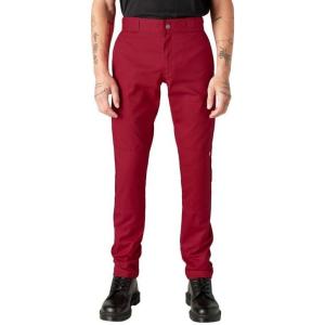 imageDickies Mens Skinny Straight Double Knee Work Pants  Durable Slim Fit Industrial Uniform ampamp WorkwearEnglish Red V1