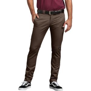 imageDickies Mens Skinny Straight Double Knee Work Pants  Durable Slim Fit Industrial Uniform ampamp WorkwearTimber Brown V1