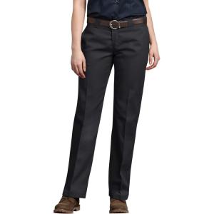 imageDickies Womens Original 774 Work Pants  Low Rise Slim Fit Stretch Business Casual ampamp Utility PantsBlack V1