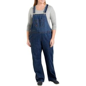 imageDickies womens Plus Size Denim Bib OverallDark Indigo