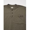 imageDickies Mens BigTall LongSleeve Heavyweight HenleyMilitary Green Single Dye Heather