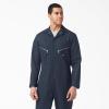 imageDickies Mens Deluxe Long Sleeve Coveralls  75 oz Twill Mechanic Jumpsuit with Zipper Front Industrial Uniform FitDark Navy