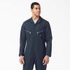 imageDickies Mens Deluxe Long Sleeve Coveralls  75 oz Twill Mechanic Jumpsuit with Zipper Front Industrial Uniform FitDark Navy V1