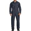 imageDickies Mens Deluxe Long Sleeve Coveralls  75 oz Twill Mechanic Jumpsuit with Zipper Front Industrial Uniform FitDark Navy V1