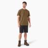 imageDickies Mens Heavyweight Heathered Short Sleeve Pocket TShirtBrown Duck  Black Heather