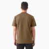 imageDickies Mens Heavyweight Heathered Short Sleeve Pocket TShirtBrown Duck  Black Heather