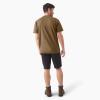 imageDickies Mens Heavyweight Heathered Short Sleeve Pocket TShirtBrown Duck  Black Heather