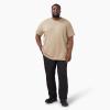 imageDickies Mens Heavyweight Heathered Short Sleeve Pocket TShirtDesert Sand Heather