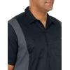imageDickies Mens ShortSleeve TwoTone Work ShirtBlackCharcoal V1