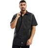 imageDickies Mens ShortSleeve TwoTone Work ShirtBlackCharcoal V1