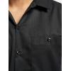 imageDickies Mens ShortSleeve TwoTone Work ShirtBlackCharcoal V1