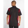 imageDickies Mens ShortSleeve TwoTone Work ShirtBlackEnglish Red V1