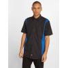 imageDickies Mens ShortSleeve TwoTone Work ShirtBlackRoyal Blue V1
