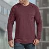 imageDickies Mens Tempiq Performance Cooling Long Sleeve TShirtBurgundy Heather V1
