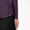 imageDickies Womens LongSleeve 3Button Henley ShirtPlum Perfect