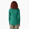 imageDickies Womens LongSleeve 3Button Henley ShirtRain Forest