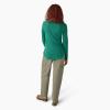 imageDickies Womens LongSleeve 3Button Henley ShirtRain Forest