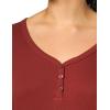 imageDickies Womens LongSleeve 3Button Henley ShirtRed
