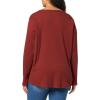 imageDickies Womens LongSleeve 3Button Henley ShirtRed