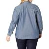imageDickies Womens Plus Size Long Sleeve Rolltab Work ShirtLight Stonewashed