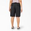 imageDickies Womens Plus Sized Stretch Cargo 11 Relaxed ShortBlack