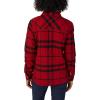 imageDickies Womens Quilted Flannel Shirt JacketEnglish Red Black Plaid