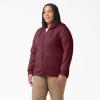 imageDickies Womens Size Plus Heavyweight FullZip HoodieBurgundy Heather