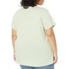 imageDickies Womens Womens Plus Short Sleeve VNeck TShirtCeladon Green