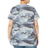 imageDickies Womens Womens Plus Short Sleeve VNeck TShirtFlint Blue Camo