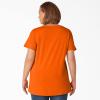 imageDickies Womens Womens Plus Short Sleeve VNeck TShirtScarlet Ibis